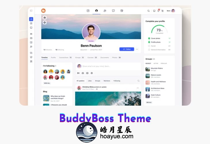 BuddyBoss v2.6.90 WordPress 主题-皓月星辰